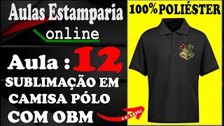 sublimação em camisa pólo preta com OBM [upl. by Walls998]