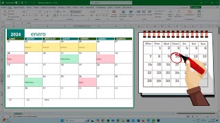 Crea un CALENDARIO de ACTIVIDADES en Excel AUTOMÁTICO📆 Sin Fórmulas [upl. by Nwahsem]