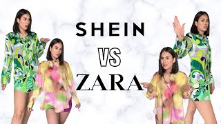 SHEIN vs ZARA PRIMAVERA ESTATE  TRY ON HAUL DUPES ECONOMICI 6 [upl. by Aicatan130]