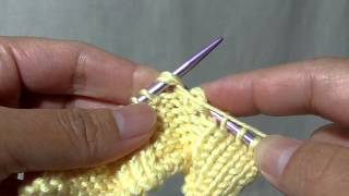 How to knit P2tog Purl two together  Decreasing 1 stitch [upl. by Aicelf]