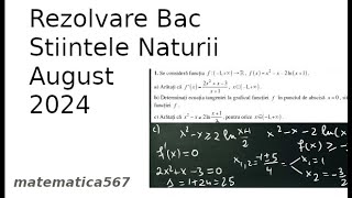 Rezolvare subiecte Bac SN August 2024 [upl. by Glen]