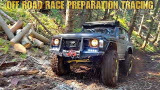 OFF ROAD  Nissan vs Jeep vs Mitsubisbi race preparations [upl. by Arayt]