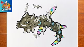 How to Draw Pokemon Mega Steelix [upl. by Kenley]