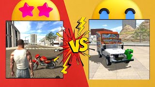 Indian Bike Driving vs Indian Heavy Driver  Indian Bike Games Comparison [upl. by Ataynek]