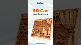 Laser 3D Cat Engraving gccworld gcclaserpro laserengraving 3dlaser cats [upl. by Laeno156]