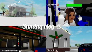 SUNDAY VLOGsnowingstarbrookgas stationgoing to church🌨️🤍⛪thanks for watching [upl. by Erreid673]