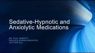 Sedative Hypnotics  Barbiturates [upl. by Nalac]