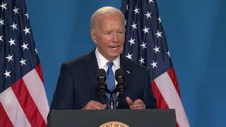 Key Takeaways from Bidens News Conference Insistence on staying in the race and flubbed names [upl. by Aicilla]