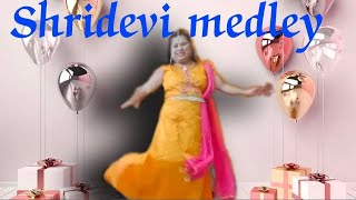 Shridevi Medley  dance cover  enjoylife  Hindi song  Sushama Ujawane [upl. by Drofhsa]