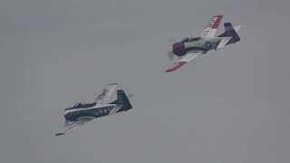 North American T28 Trojans Display Central Coast Airshow 2024 [upl. by Yblok]