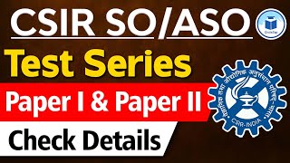 CSIR SO ASO Mock Test Series  Check Details [upl. by Enirehs]