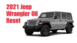 2018  2024 Jeep Wrangler Oil Life Reset [upl. by Yggep505]