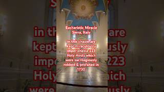 Eucharistic Miracle of Siena Italy in 1730 catholic eucharisticmiracles travel italy pilgrims [upl. by Manning]