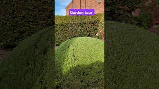 A garden tour of one of our gardens we landscaped and maintained garden gardentour topiary love [upl. by Llertnek]