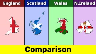 England vs Scotland vs Wales vs Northern Ireland  United Kingdom  Comparison  Data Duck [upl. by Alexina130]