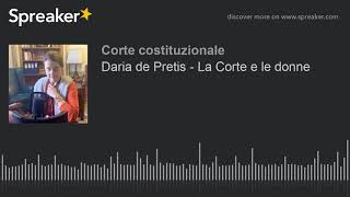 Daria de Pretis  La Corte e le donne [upl. by Hekker]