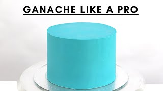 HOW TO COVER A CAKE WITH CHOCOLATE GANACHE WITH SMOOTH SIDES AND SHARP EDGES │ CAKES BY MK [upl. by Natsirt87]