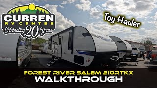 Forest River Salem Platinum FSX 210RTKX Toy Hauler Travel Trailer Camper Walkthrough [upl. by Avelin]