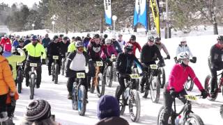 2014 Fat Bike Birkie 20k start Cable Wisconsin [upl. by Saerdna]