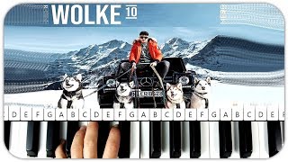 MERO  WOLKE 10 Instrumental Beat  Piano Tutorial MIDI [upl. by Drandell]