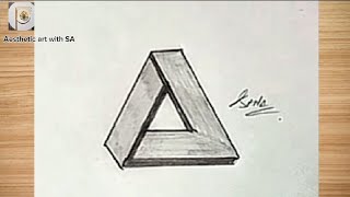 How to draw The Impossible Triangle  The Easy Way  Narrated stepbystep [upl. by Hanikahs]