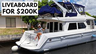 199000 YachtHome 🤯 1999 Navigator 5300 Power Boat Yacht Tour [upl. by Arocet]