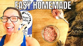 Just 34 ingredients This is the EASIEST homemade raw cat food [upl. by Revkah]