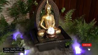 Mudita BuddhaLEDLightTabletopWaterFeature40cm [upl. by Tloc]