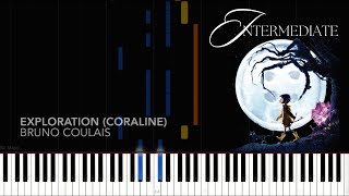 Exploration from Coraline by Bruno Coulais  Piano Tutorial  INTERMEDIATE arr [upl. by Foushee47]