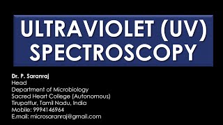 Ultraviolet UV Spectroscopy [upl. by Arndt]