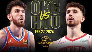 OKC Thunder vs Houston Rockets Full Game Highlights  February 27 2024  FreeDawkins [upl. by Eemyaj]