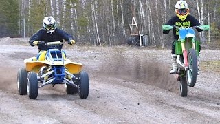 KX500 vs Suzuki LT500R [upl. by Ahcirt]