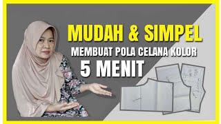 CUMA 5 MENIT  Cara membuat pola celana pendek  Part 1  Belajar Menjahit Bagi Pemula [upl. by Legge]