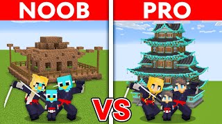 NOOB vs PRO NINJA FAMILY Build Challenge in Minecraft [upl. by Lukas]