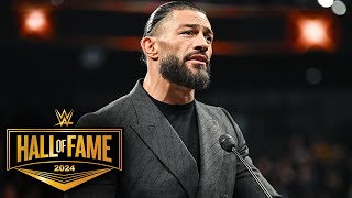 Roman Reigns acknowledges Paul Heyman in induction speech WWE Hall of Fame 2024 highlights [upl. by Duncan]