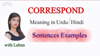 quot Correspondquot Meaning in Urdu Hindi  How to Speak English  How to Learn English [upl. by Ahsiele]