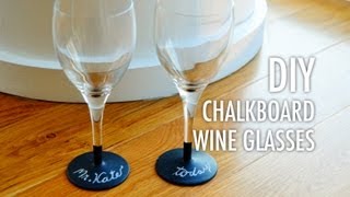 DIY Chalkboard Wine Glasses with Mr Kate Ultimate Holiday Giving Guide [upl. by Dorey]