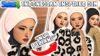 Indonesian Inspired Sim quotNur Piliangquot  Sims 4 CAS  CC Folder amp Sim Download [upl. by Ahsataj876]