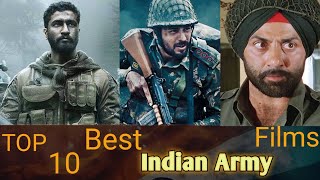 Top 10 Best Hindi Movies on Indian Army  Patriotic Films Every Indian Must Watch [upl. by Harlie652]