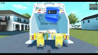 Fairfax County  County 7130 RR doing manual recycling tubs [upl. by Valentia]