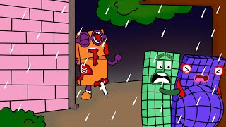 Numberblocks 60 chased by zombies  Numberblocks Fanmade Coloring Story [upl. by Jarred]