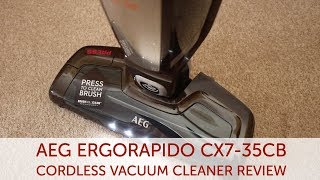 AEG ErgoRapido CX7 35CB Cordless Vacuum Cleaner Review  Henry Reviews [upl. by Buller]