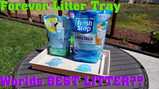 WORLDS BEST CAT LITTER Forever litter tray  Just the crystals litter unboxing and comparison [upl. by Notanhoj]