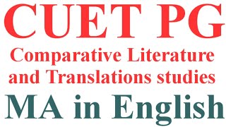 Comparative Literature and Translations studies  CUET PG MA in English MCQs practice [upl. by Nosreve]