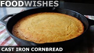 Cast Iron Cornbread  Honey Butter Cornbread  Food Wishes [upl. by Curt207]