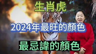 生肖虎！在2024年【龍年】最旺的顏色是什麼顏色？那生肖屬虎人在2024年最忌諱的顏色又是什麼顏色呢？用對顏色旺運一整年！這期視頻講述生肖虎在2024龍年最旺，最忌諱的顏色！生肖 運勢 財運 [upl. by Auka884]