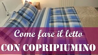 Come rifare il letto matrimoniale con copripiumino [upl. by Ahsinotna58]