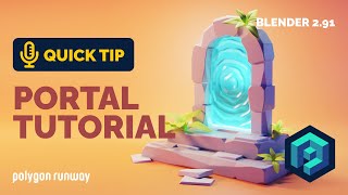 Portal Environment Tutorial in Blender 29  Polygon Runway [upl. by Stig]