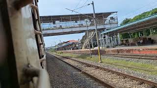 Arriving at Thalssery station 16160 Mangaluru Central Tambaram express [upl. by Elidad719]