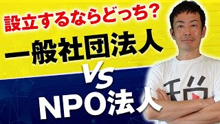 一般社団法人 VS NPO法人 設立するならどっち？ [upl. by Hnacogn443]